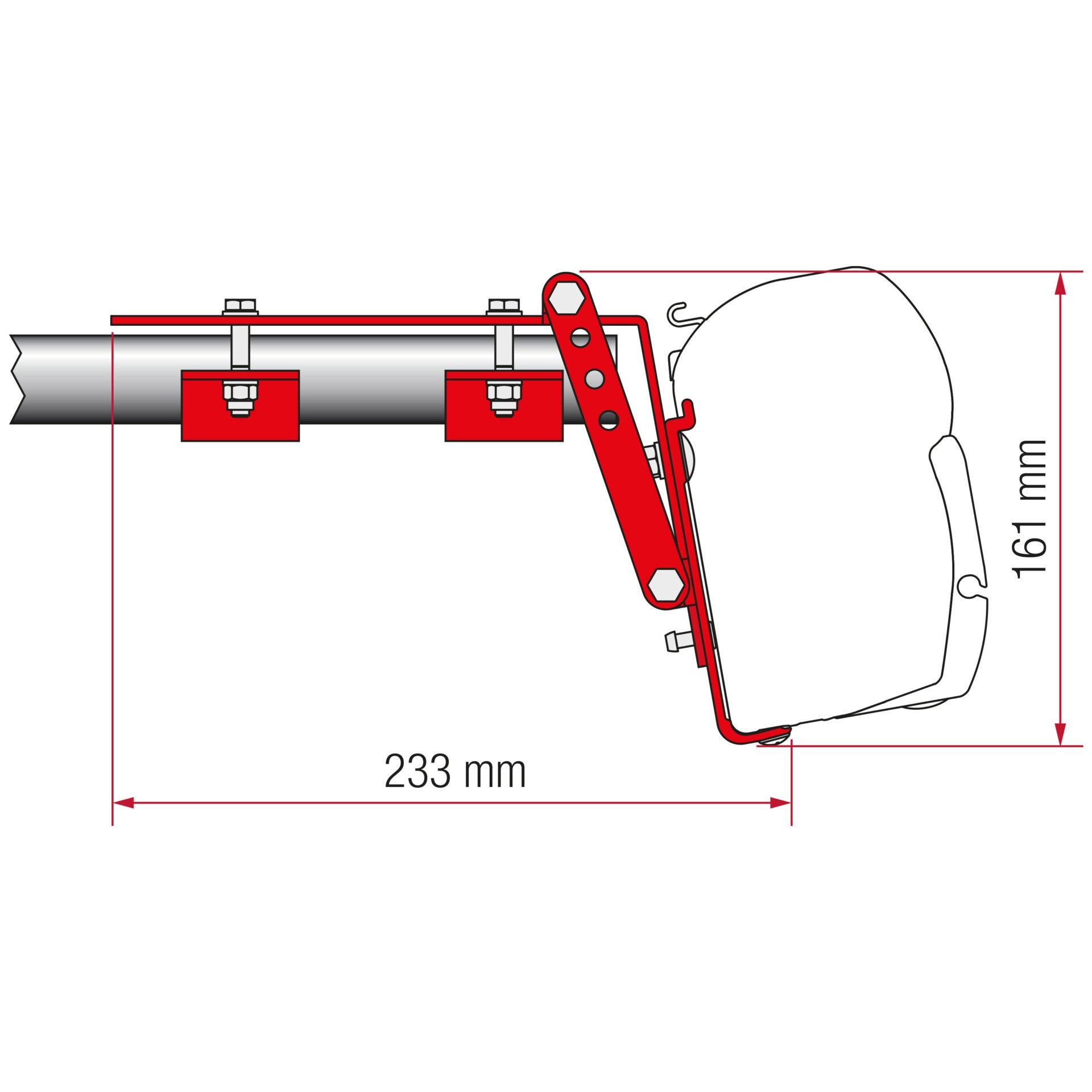 FIAMMAルーフキャリアバー取り付けキット 98655-770 3個セット Fiamma (98655-770) F45S Awning Roof Rack Rail Mounting Bracket