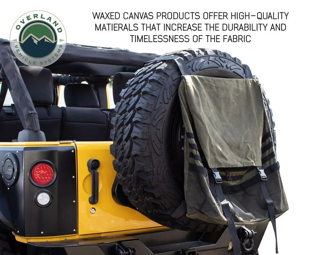 Overland Vehicle Systems (21099941) Waxed Canvas Spare Tire Trash Bag