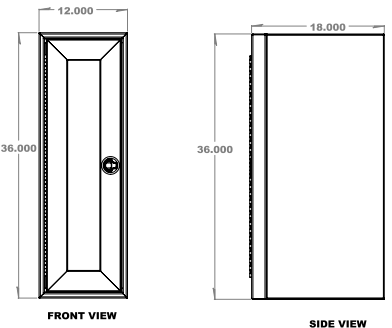 12" Single Door Base Cabinet - Shallow