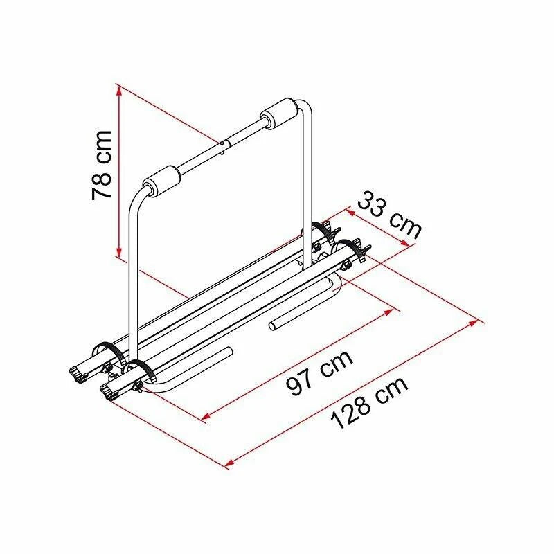 Fiamma Carry-Bike Airstream 75 - Updated Version, capacity up to 165 lbs (02096-97A)