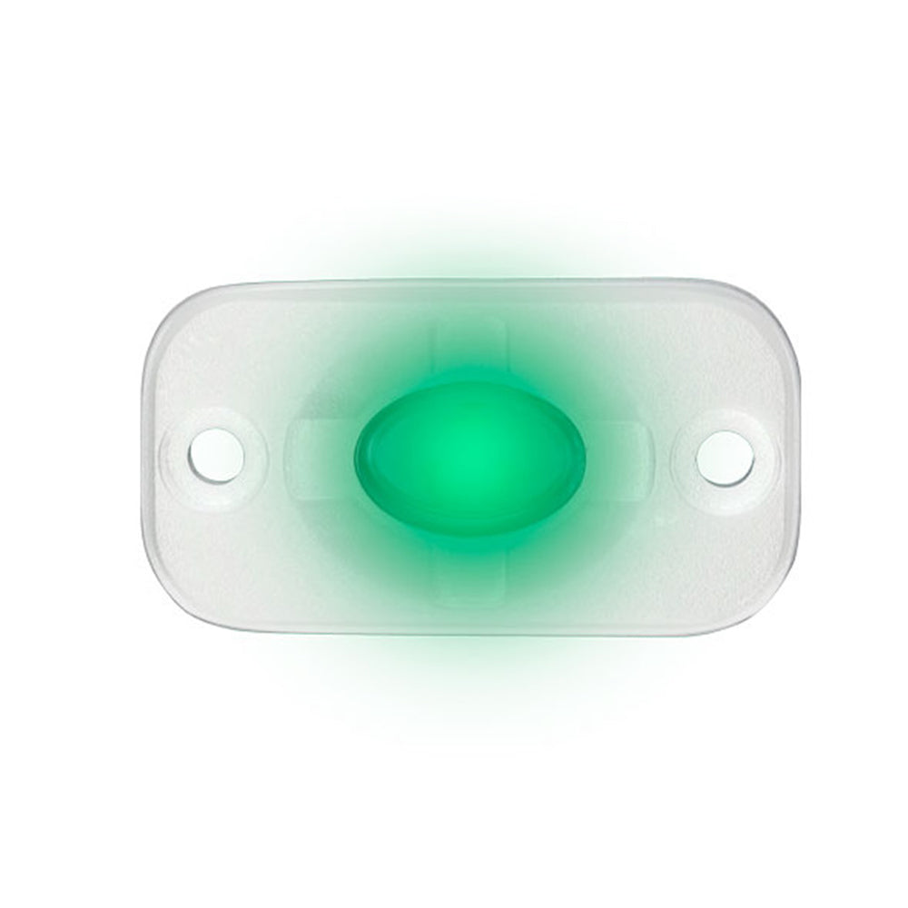 HEISE Marine Auxiliary Accent Lighting Pod - 1.5" x 3" - White/Green [HE-ML1G]