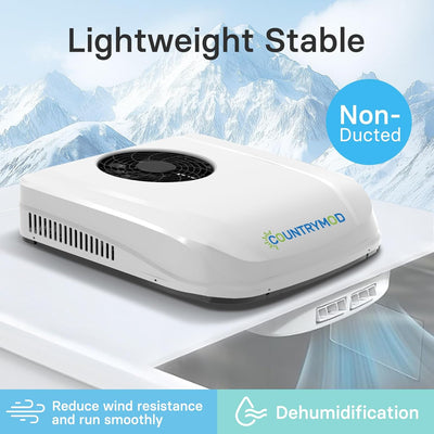 COUNTRYMOD RV Air Conditioner – 10,000 BTU Low profile Rooftop Air Conditioner Fast Cooling