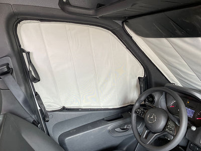 VanEssential Front Door Window Cover for Mercedes Sprinter 2007-2019+ (Pair)