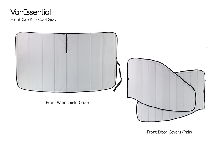 VanEssential Front Cab Window Shades Kit for Ford Transit 2015 to Current