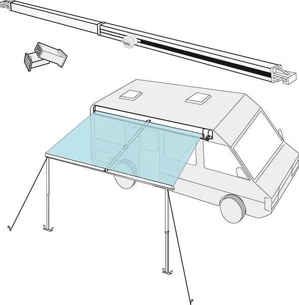 Fiamma Center Rafter for F45, F65, F80 Awnings 98655A007