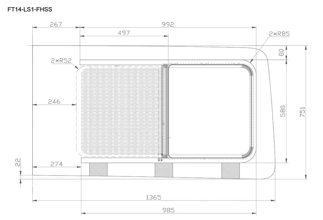 AM Auto Driver Side Sliding Window for Ford Transit | FT14-LS1-FHSS P