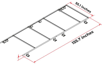 Fiamma Ram Promaster 159″ Extended Roof Rack (Silver) | 05808-02