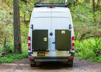 Aluminess Side Door Box | Aluminess Side Tire Rack | Master Overland