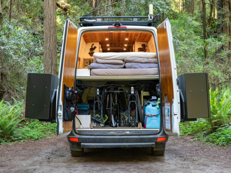 Aluminess Passenger Side Rear Door Box Rack - Sprinter 2007-18