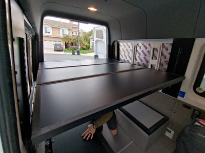 White Top Adventures Mercedes Sprinter Van Platform Bed System