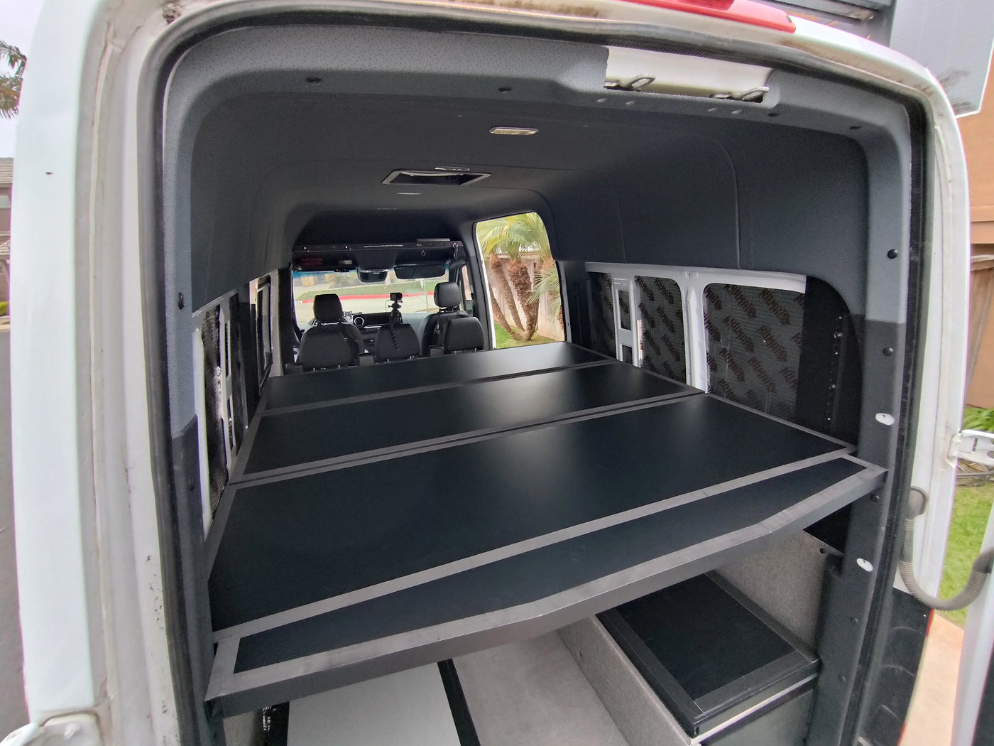 White Top Adventures Mercedes Sprinter Van Platform Bed System