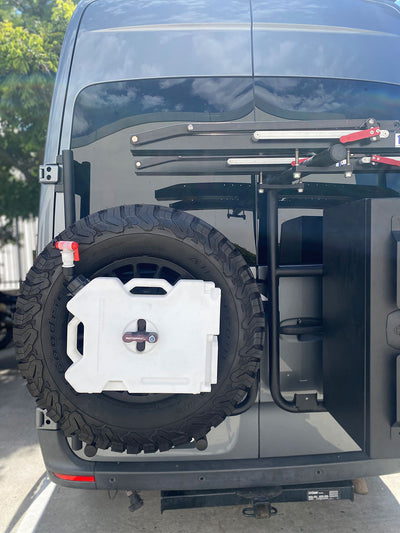 Aluminess Rear Door Box/Tire Rack – Sprinter 2019+ VS30