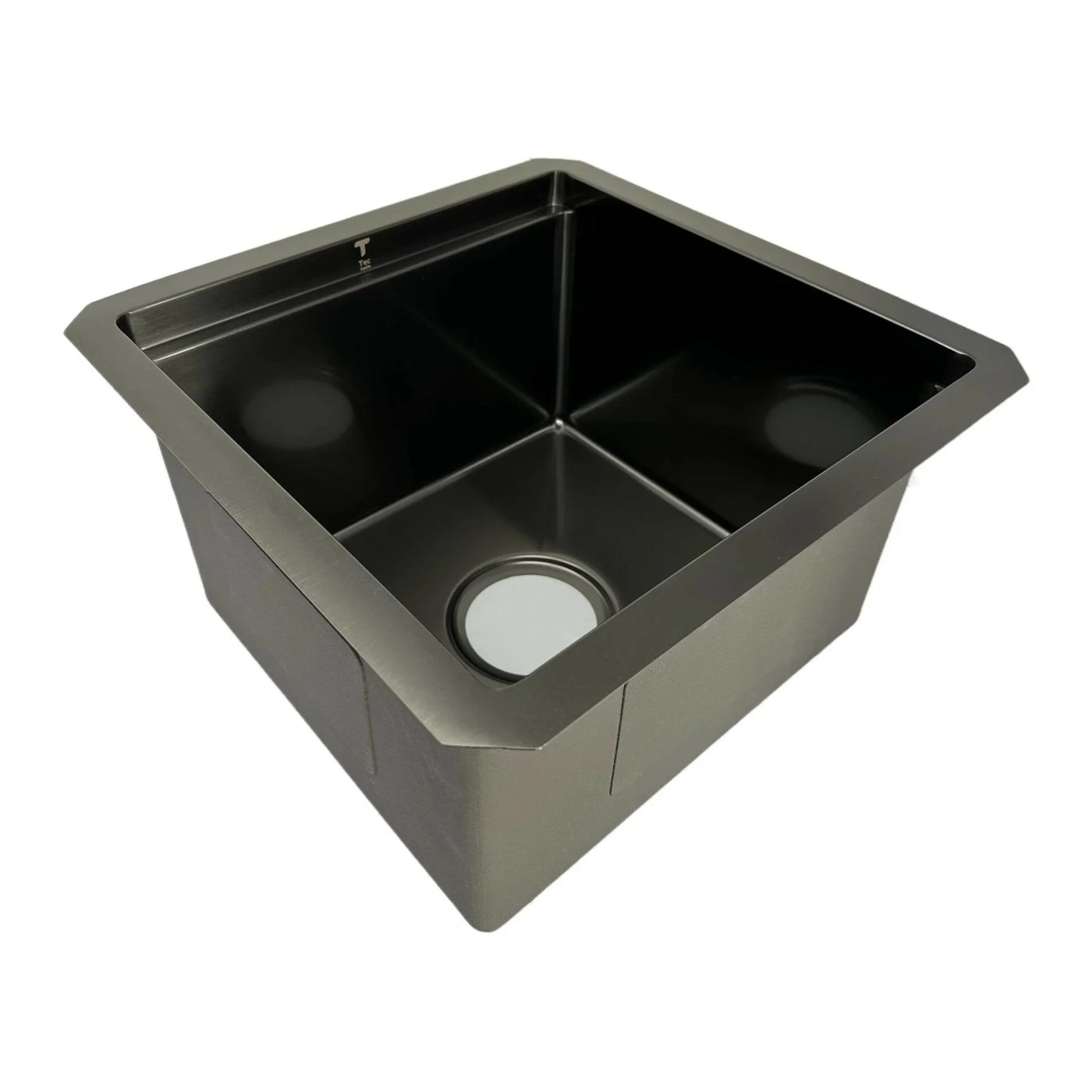 Tec Vanlife Matte Black Stainless Steel Nanotech Galley Sink - 15" x 15" Kitchen Sink - Upgraded Version