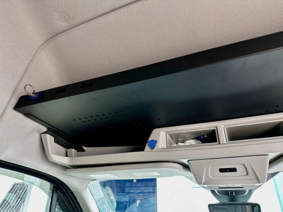 White Top Adventures Ford Transit Headliner Shelf Version 3.0 with Curtain Rod 2014-2024 Mid and High Roof Vans