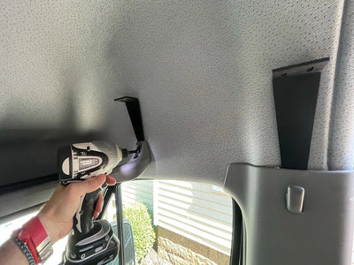 White Top Adventures Sprinter Van 2007-2018 Aluminum Headliner Shelf (includes curtain rod and carpet liner)