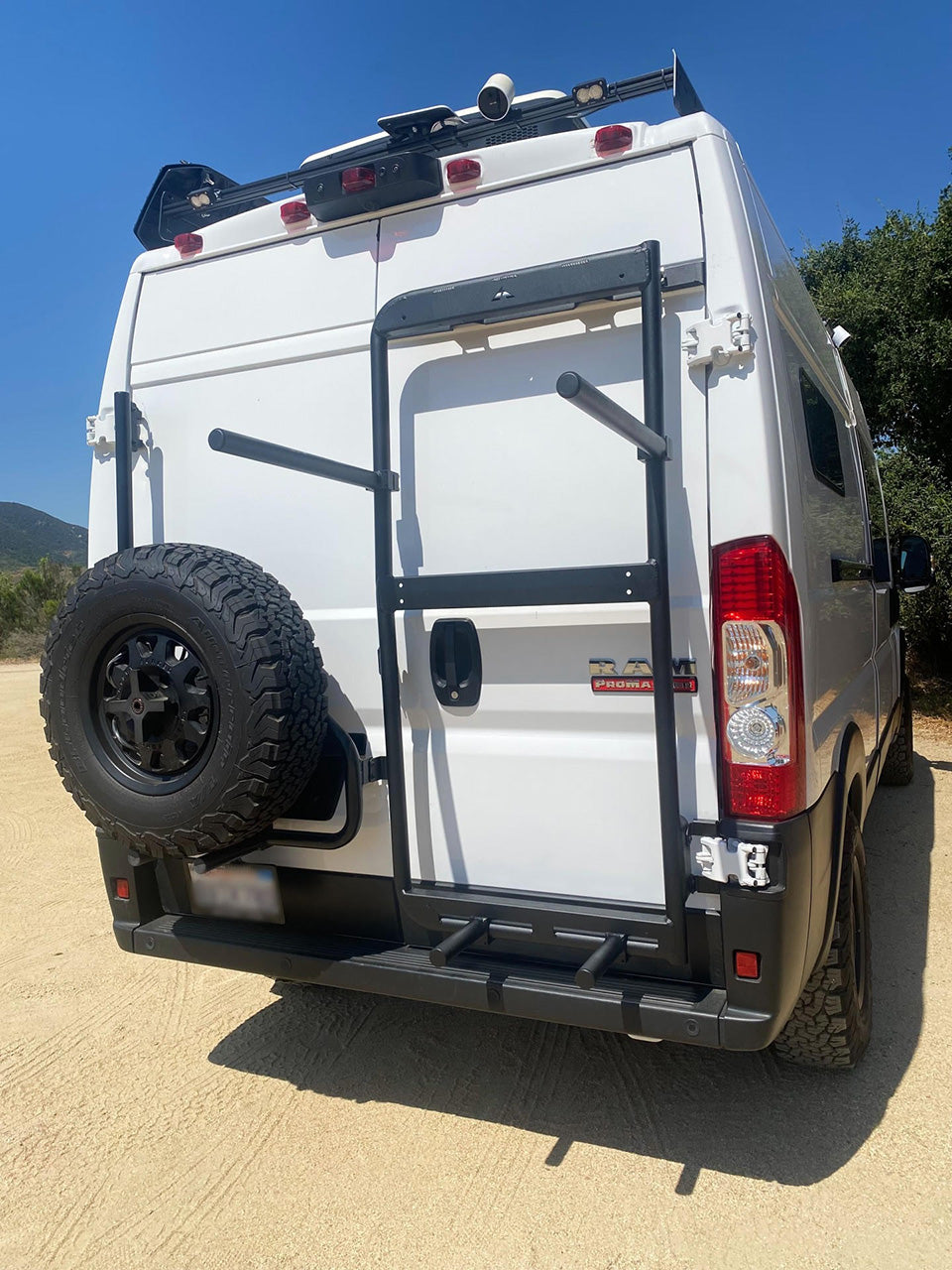 Promaster Van Door Mounted Bike Rack Aluminess Promaster Rear Door