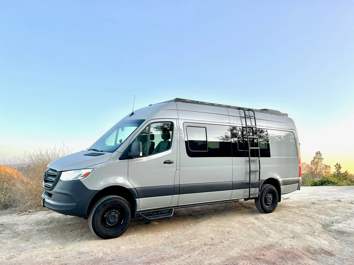 White Top Adventures Mercedes Sprinter 170" High Roof Stealth Roof Rack