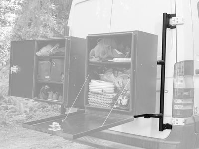 Aluminess Passenger Side Rear Door Box Rack - Sprinter 2007-18