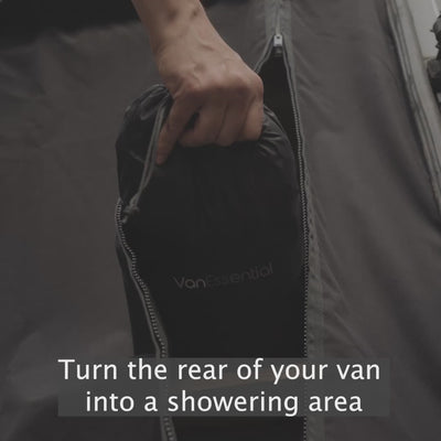 VanEssential Rear Door Shower Screen Curtain for Promaster, Sprinter and Transit