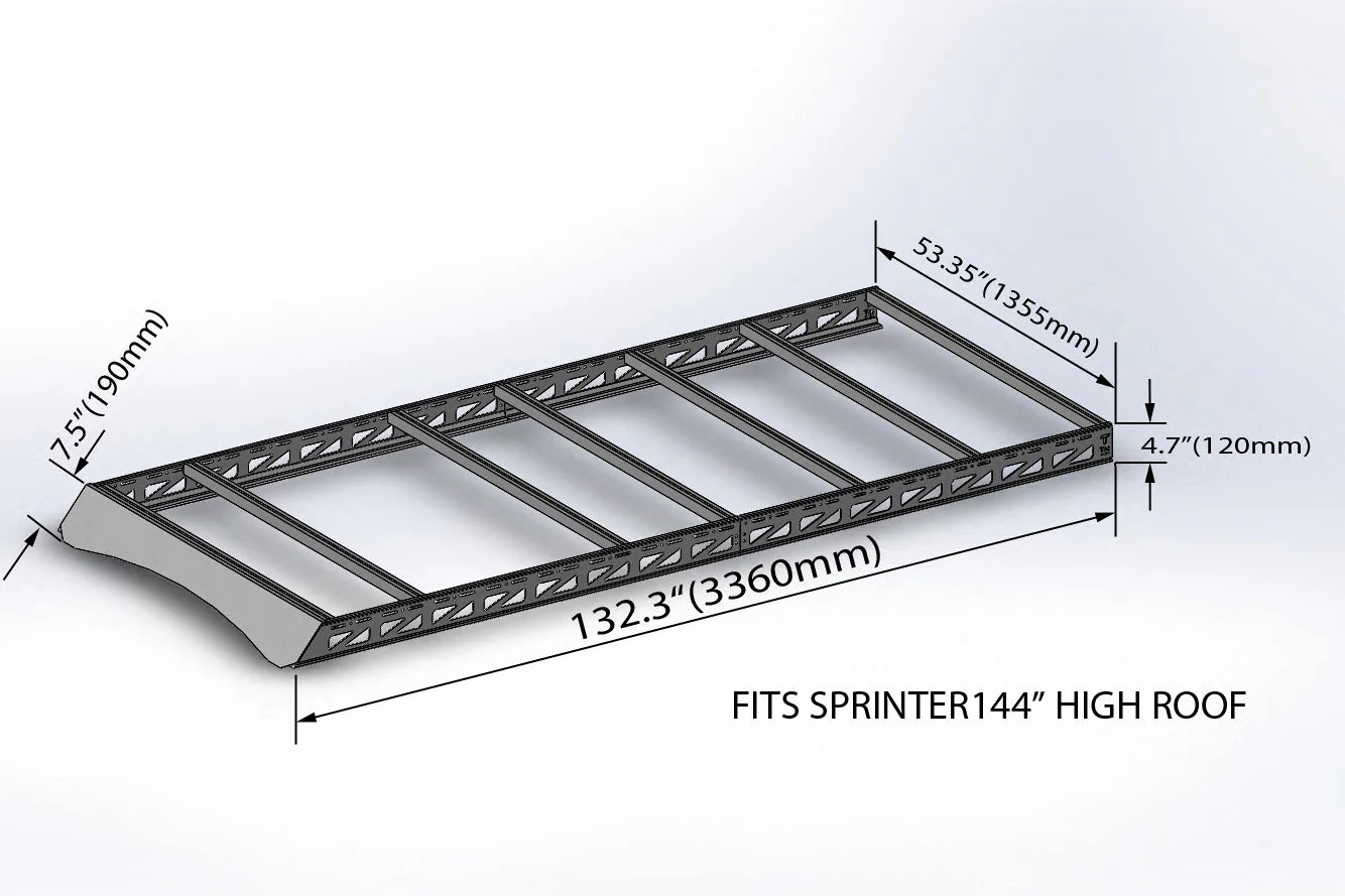 Tec Vanlife Mercedes Sprinter Modular Roof Rack 144 and 170