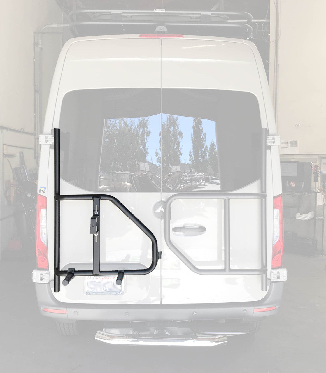 Aluminess Rear Door Box/Tire Rack – Sprinter 2019+ VS30