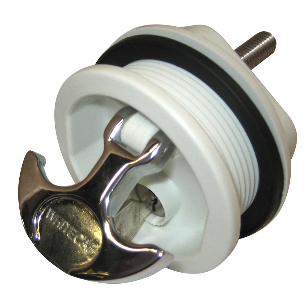 Whitecap (S-226WC) Nylon Locking T-Handle Latch Chrome Plated Zamac/White