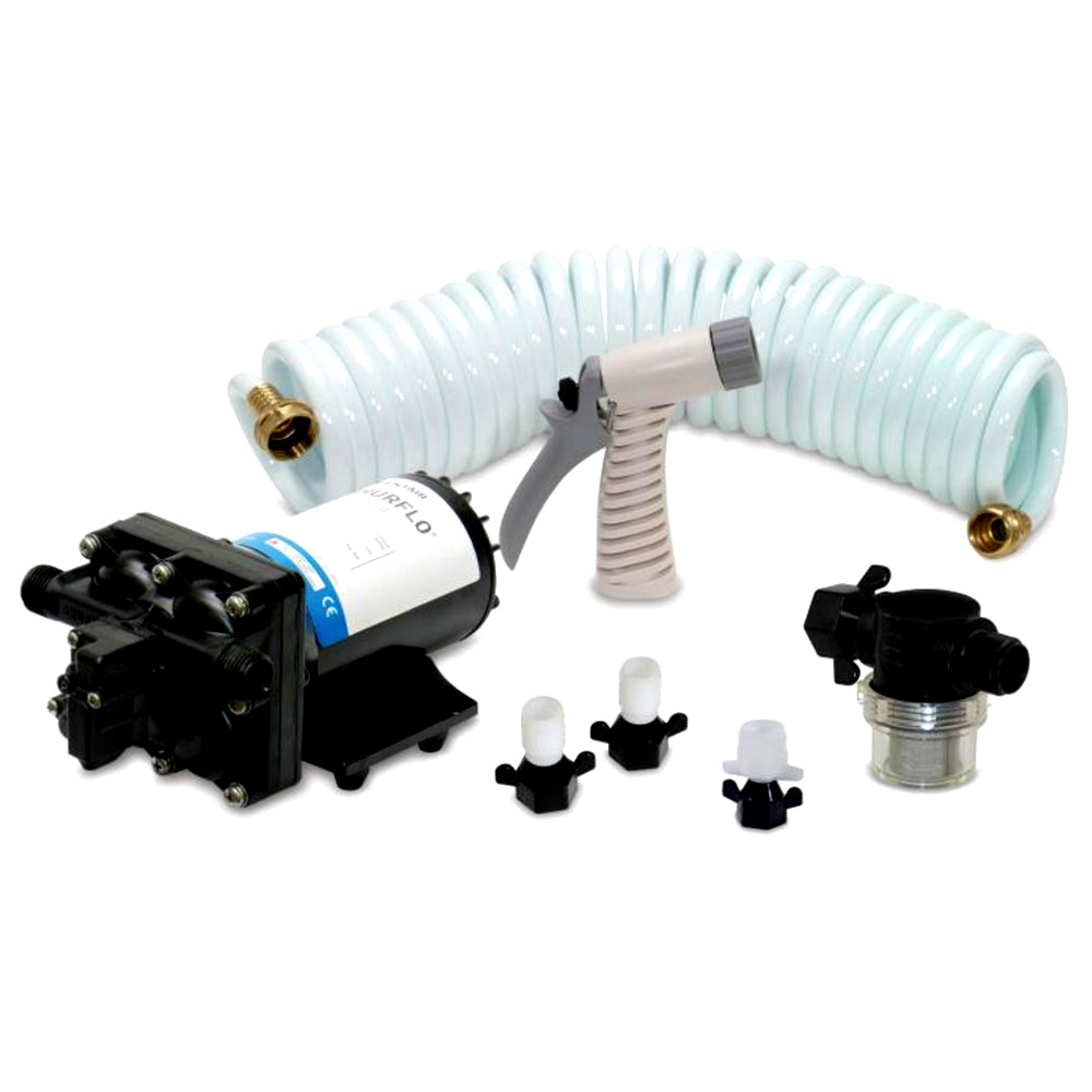 Shurflo by Pentair 4338-121-E07 BLASTER II Washdown Kit - 12VDC, 3.5GPM w/25 foot Hose, Nozzle, Strainer and Fittings