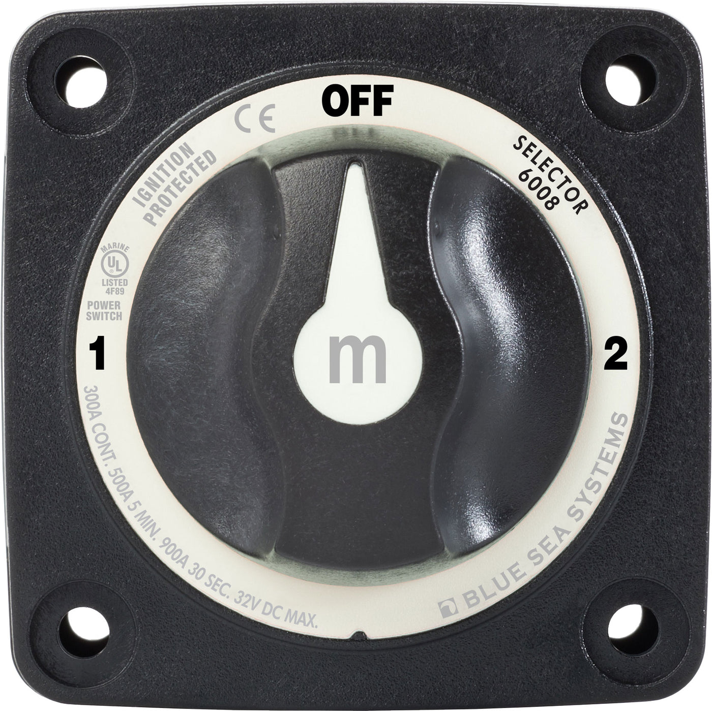 Blue Sea 6008200 m-Series Selector 3 Position Battery Switch - Black