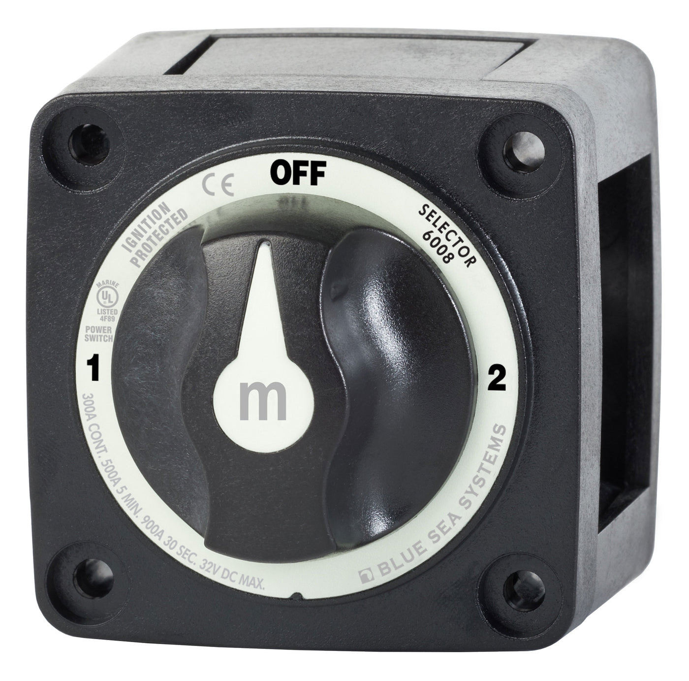 Blue Sea 6008200 m-Series Selector 3 Position Battery Switch - Black