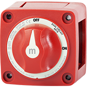 Blue Sea 6010 m-Series Mini Dual Circuit Battery Switch - Red