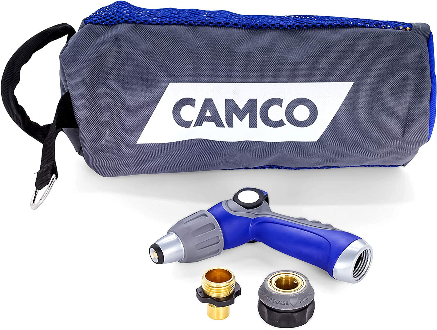 Camco 41980 20-Foot Coiled Hose and Spray Nozzle Kit