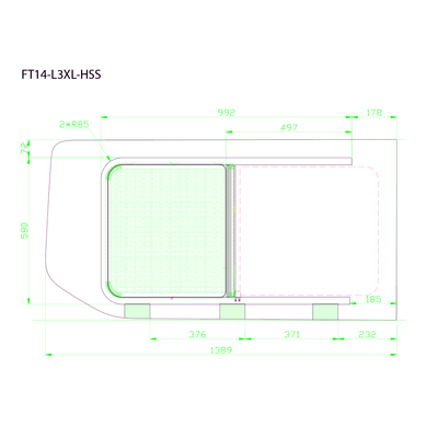 AM Auto Passenger Side Rear Sliding Window for Ford Transit 148″ Extended  | FT14-R3XL-HSS P