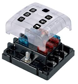 Bep Marine ATC-6W ATC Six Way Fuse Holder and Screw Terminals with Cover and Link