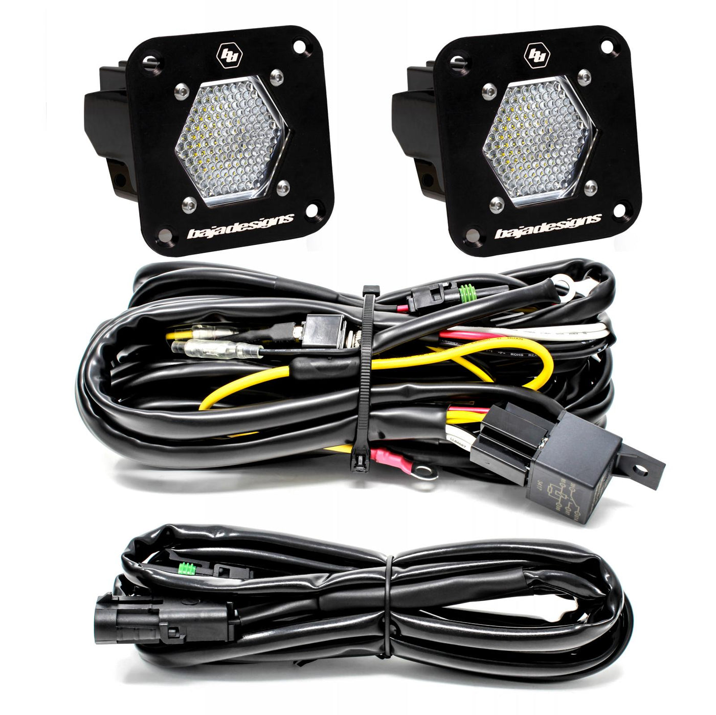 Baja Designs 387809 LED Light Pods S1 (Pair) WorkScene LED Flush Mount Backup Kit