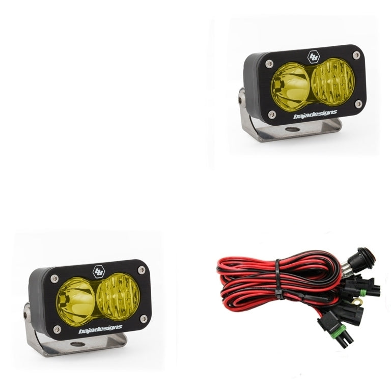 Baja Designs 547813 LED Work Light Amber Lens Driving Combo Pattern (Pair) S2 Sport