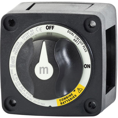 Blue Sea 6011200 M-series Battery Switch On/off Dual Circuit Plus Black
