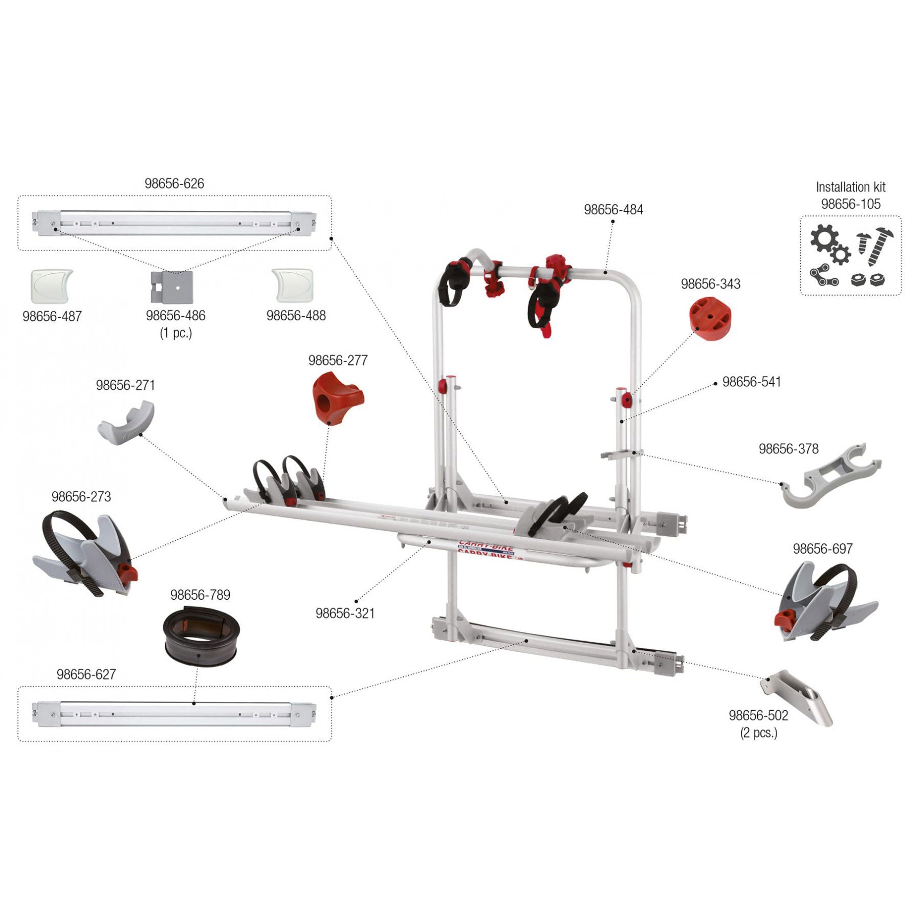 Fiamma 02093A93A Carry-Bike 200 Rack for Mercedes Sprinter Vans