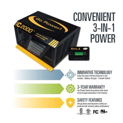 Go Power 2000W IC Series Inverter Charger