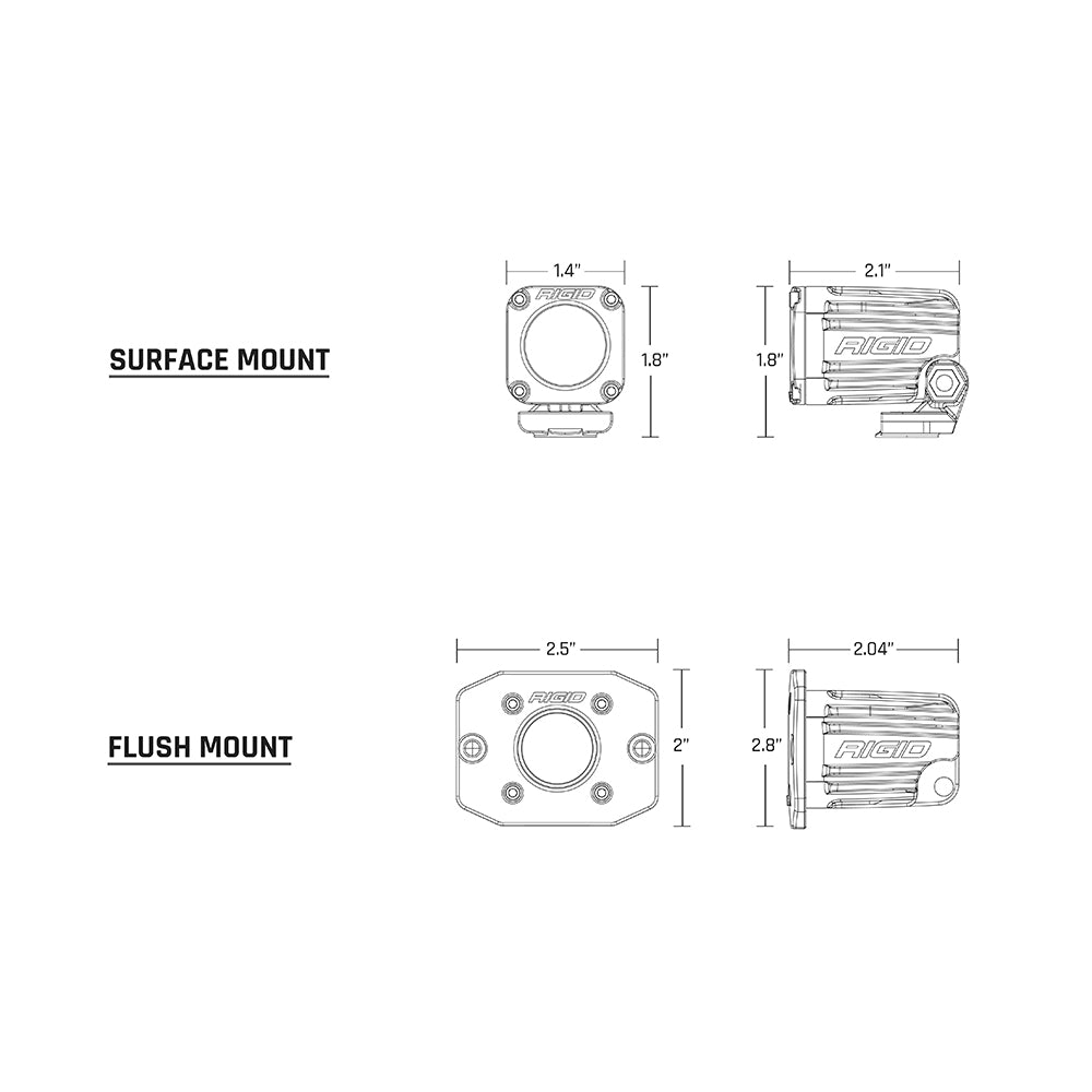 RIGID Industries 20511 Ignite Surface Mount LED Spot Light - Black