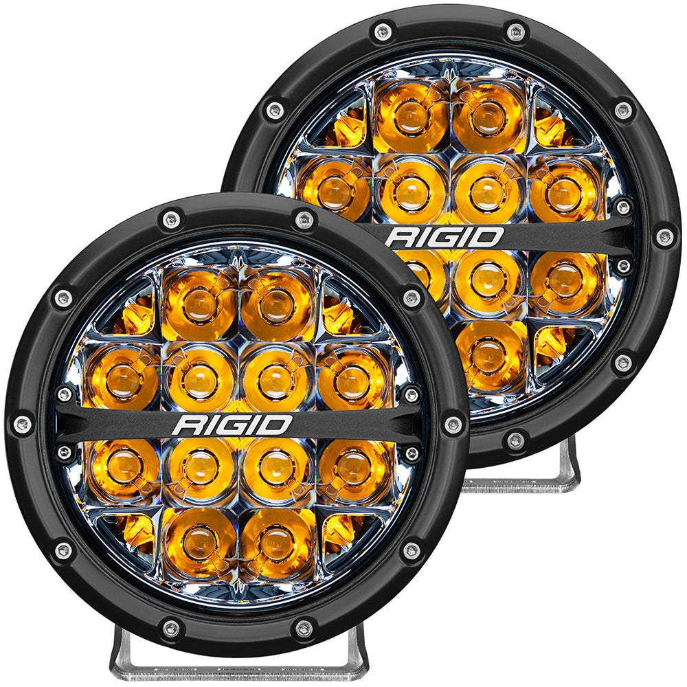 RIGID Industries 36201 360-Series 6″ LED Off-Road Fog Light Spot Beam w/Amber Backlight