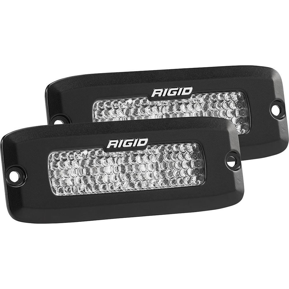 RIGID Industries 925513BLK SR-Q Series PRO Spot Diffused LED Flush Mount (Pair) - Black