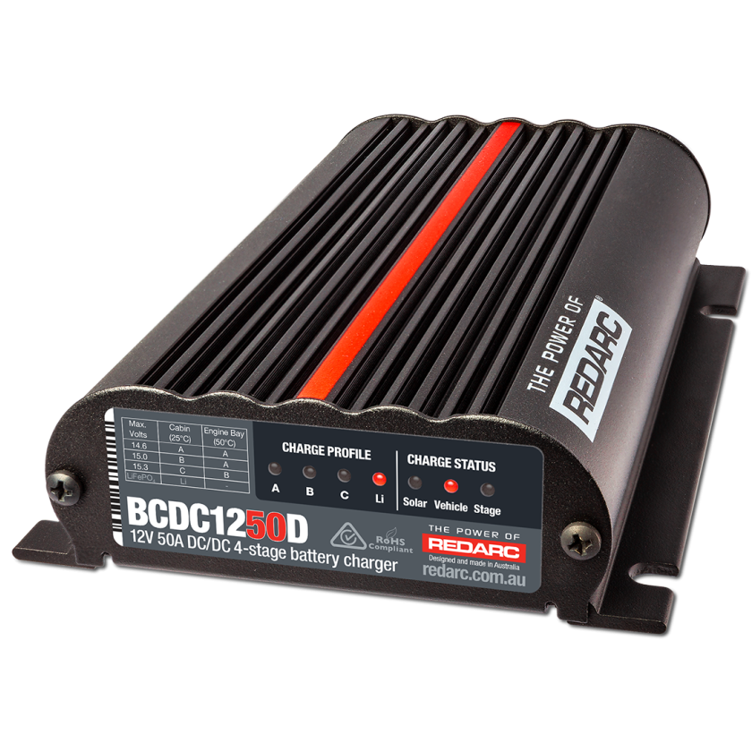 REDARC BCDC1250D Dual Input 50A Vehicle DC Battery Charger – Master Overland