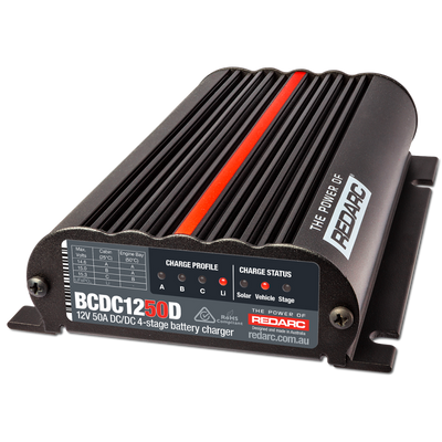 REDARC BCDC1250D Dual Input 50A Vehicle DC Battery Charger